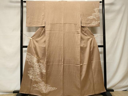 平和屋着物■訪問着 駒刺繍 絞り 流水草花文 金彩 正絹 逸品 CABF4144ev