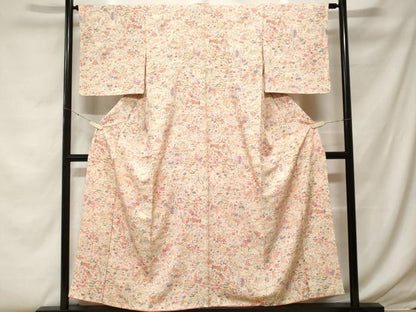 平和屋着物■上質な小紋 松竹梅枝花文 正絹 逸品 CABF4152ev