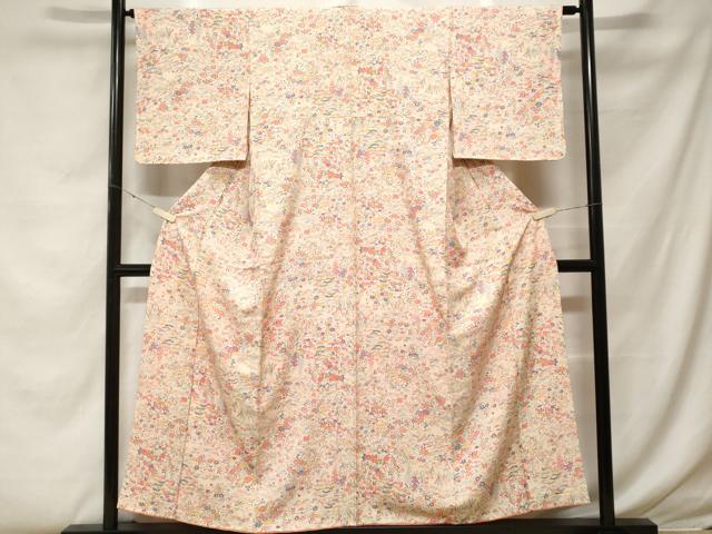 平和屋着物■上質な小紋 松竹梅枝花文 正絹 逸品 CABF4152ev