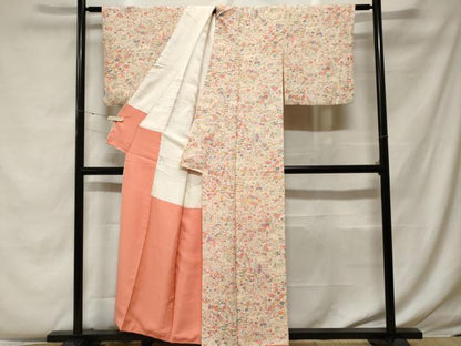 平和屋着物■上質な小紋 松竹梅枝花文 正絹 逸品 CABF4152ev