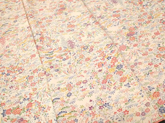 平和屋着物■上質な小紋 松竹梅枝花文 正絹 逸品 CABF4152ev