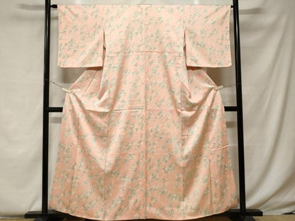 平和屋着物■上質な小紋 枝花文 正絹 逸品 CABF4165ev