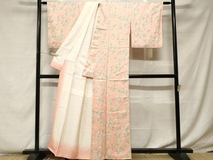 平和屋着物■上質な小紋 枝花文 正絹 逸品 CABF4165ev