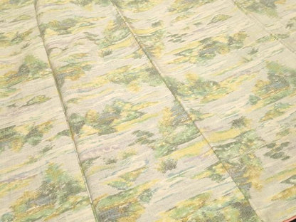 平和屋着物■小千谷紬　風景文　正絹　逸品　CABF4172ev