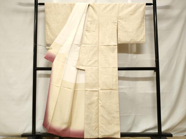 平和屋着物■上質な紬　花尽くし文　正絹　逸品　CABF4173ev