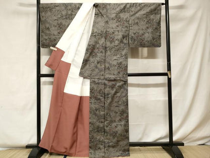 平和屋着物■上質な紬 風景文 正絹 逸品 CABF4180ev