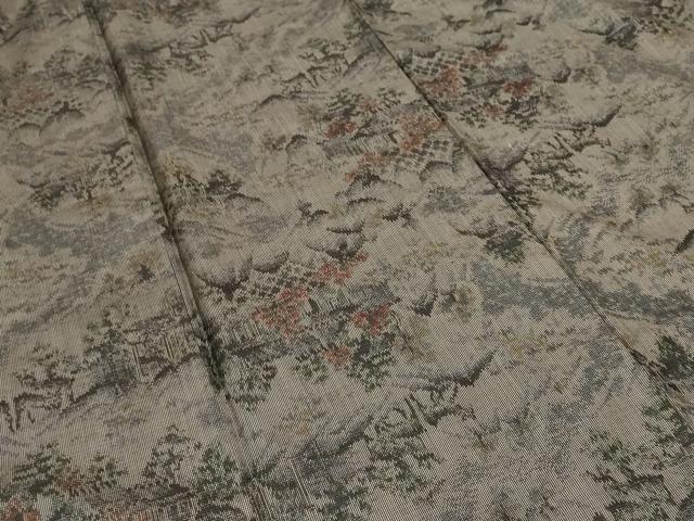 平和屋着物■上質な紬 風景文 正絹 逸品 CABF4180ev