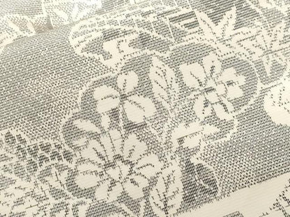 平和屋着物■上質な紬 エ霞雲重ね吉祥花文 正絹 逸品 CABF4181ev