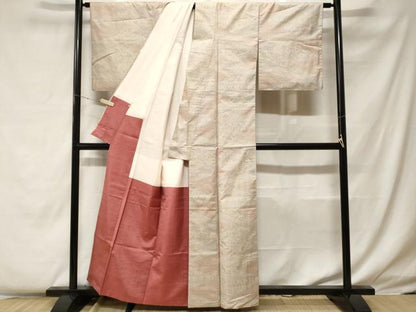 平和屋着物■本場大島紬 7マルキ 幾何学花唐草文 正絹 逸品 CABF4182ev