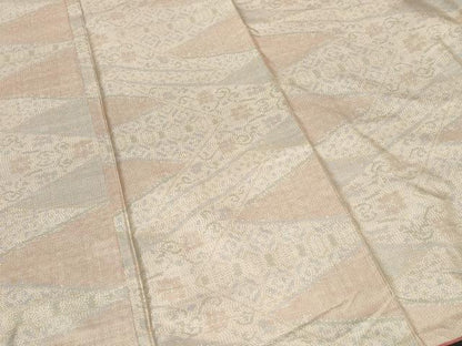 平和屋着物■本場大島紬 7マルキ 幾何学花唐草文 正絹 逸品 CABF4182ev