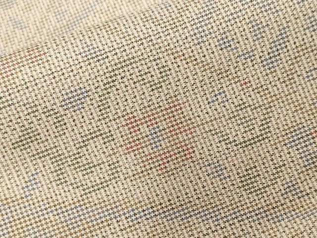 平和屋着物■本場大島紬 7マルキ 幾何学花唐草文 正絹 逸品 CABF4182ev