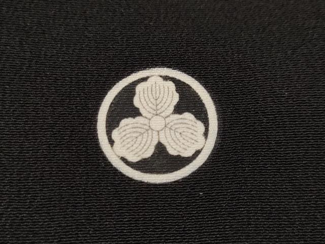 平和屋着物■豪華黒留袖 飛鶴草花文 暈し染め 金銀彩 正絹 逸品 CABF4183ev