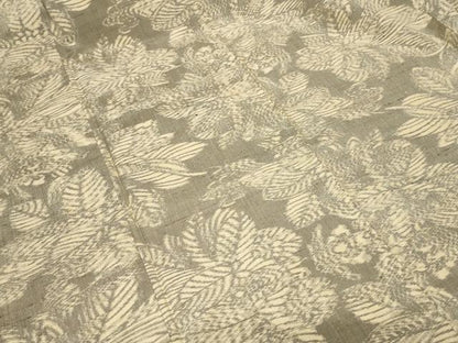 平和屋着物■上質な紬　草花文　正絹　逸品　CABF4185ev