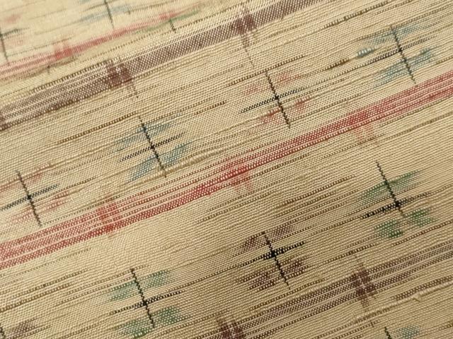 平和屋着物■上質な紬 横段絣文様 正絹 逸品 CABF4187ev