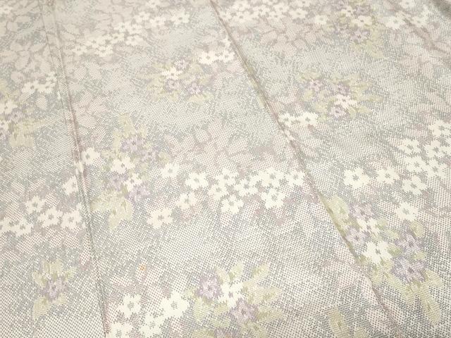 平和屋着物■上質な紬　草花文　正絹　逸品　CABF4194ev