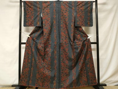 平和屋着物■本場大島紬　7マルキ　更紗花唐草文　正絹　逸品　未使用　CABF4203ev