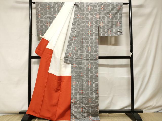 平和屋着物■上質な紬 花尽くし文 正絹 逸品 未使用 CABF4206ev