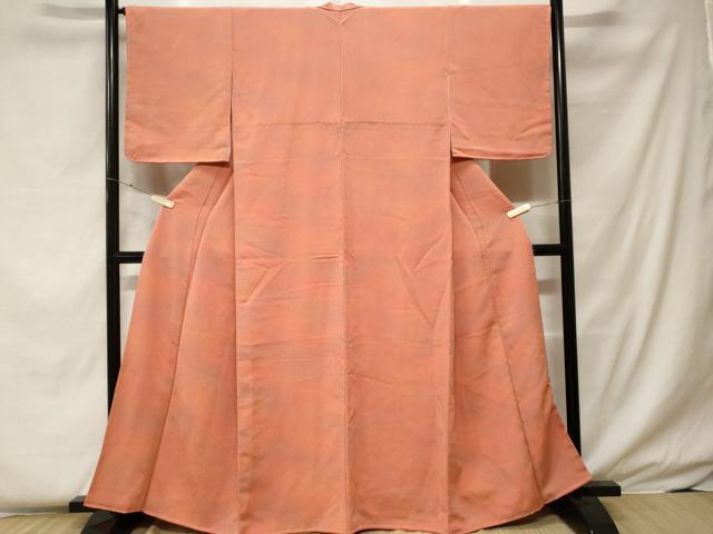 平和屋着物■上質な小紋 霞文 暈し染め 鬼しぼ縮緬 正絹 逸品 未使用 CABF4209ev
