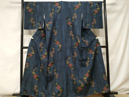 平和屋着物■上質な紬 吉祥草花文 正絹 逸品 未使用 CABF4212ev