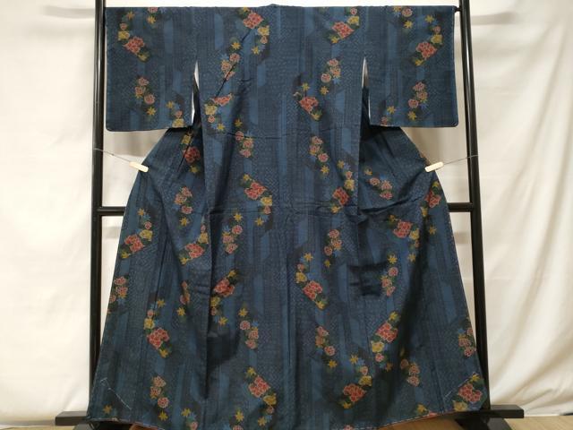 平和屋着物■上質な紬 吉祥草花文 正絹 逸品 未使用 CABF4212ev