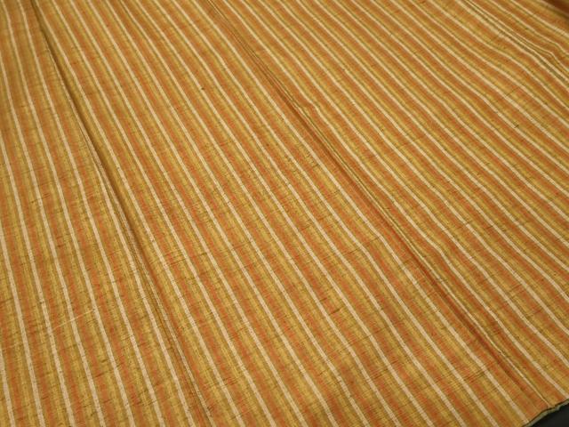 平和屋着物■上質な紬 縞 胴抜き仕立て 正絹 逸品 CABF4219ev