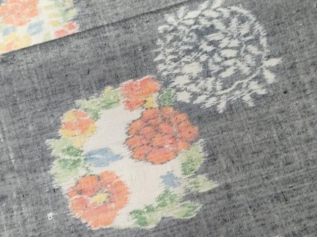 平和屋着物■上質な紬 草花丸文 正絹 逸品 未使用 CABF4224ev