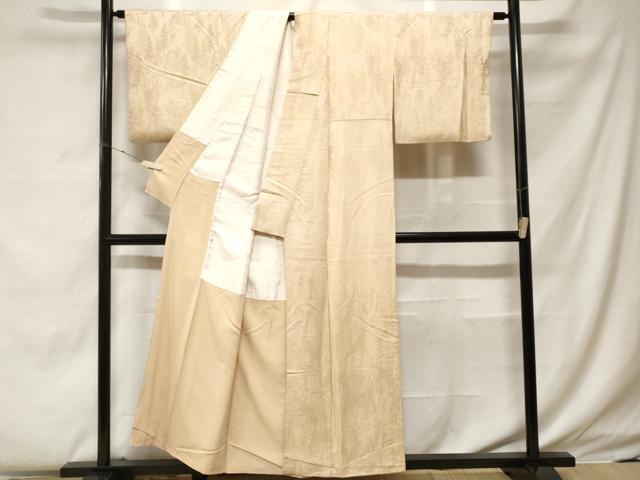 平和屋着物□上質な色無地 樹林地紋 砥粉色 正絹 逸品 CABF4236ev