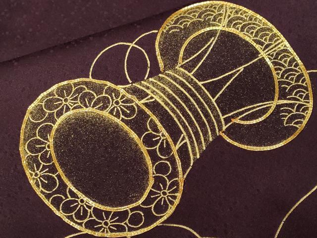 平和屋着物●豪華色留袖　駒刺繍　立波文　暈し染め　金彩　正絹　逸品　DABB9645du 平和屋着物□豪華色留袖 作家物 駒刺繍 立波松竹梅文 暈し染め 金銀彩