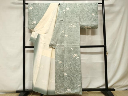 平和屋着物■上質な小紋　絞り　舞花文　金彩　正絹　逸品　CABF4252ev