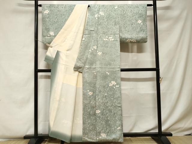 平和屋着物■上質な小紋　絞り　舞花文　金彩　正絹　逸品　CABF4252ev