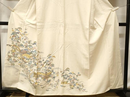 平和屋着物■訪問着　紬地　松竹梅御所解文　正絹　逸品　CABF4254ev