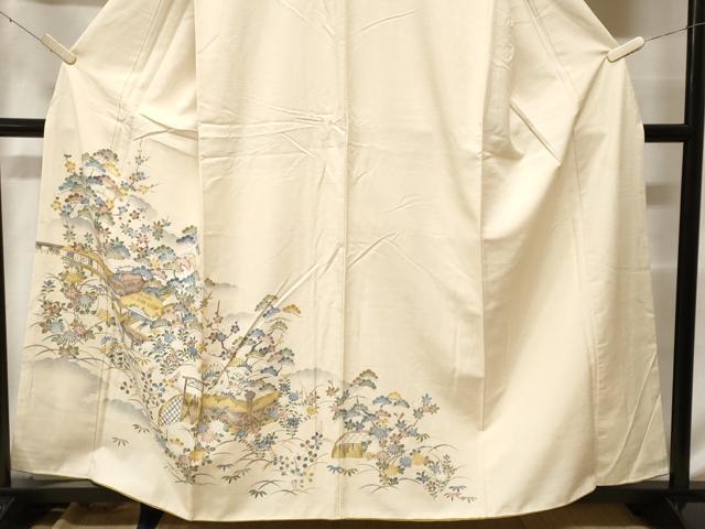 平和屋着物■訪問着　紬地　松竹梅御所解文　正絹　逸品　CABF4254ev