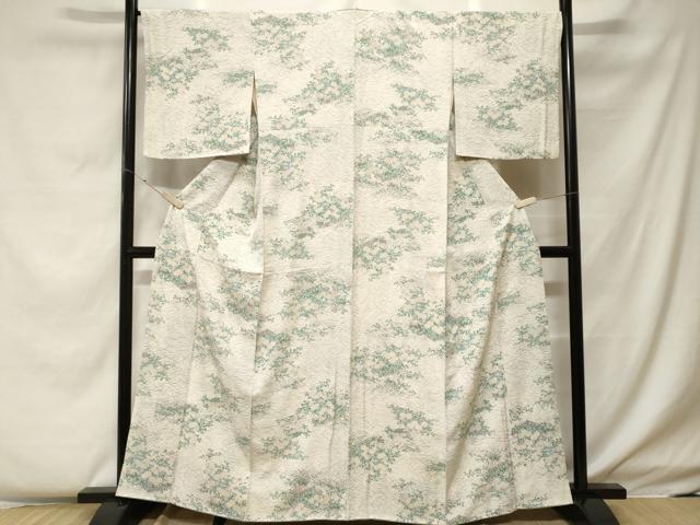 平和屋着物■上質な小紋 草花文 暈し染め 正絹 逸品 CABF4257ev