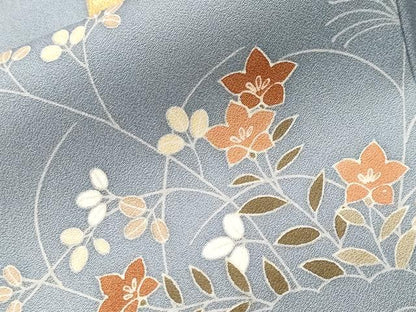 平和屋着物■訪問着　駒刺繍　扇面花文　金彩　正絹　逸品　CABF4263ev