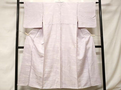 平和屋着物■上質な色無地　流水地紋　白藤色　正絹　逸品　CABF4269ev