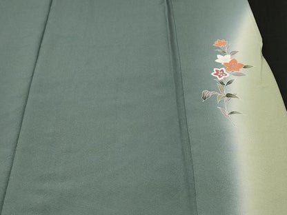 平和屋着物■訪問着　流水枝花文　暈し染め　正絹　逸品　CABF4272ev