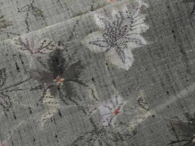 平和屋着物■上質な紬　更紗枝花文　正絹　逸品　CABF4274ev
