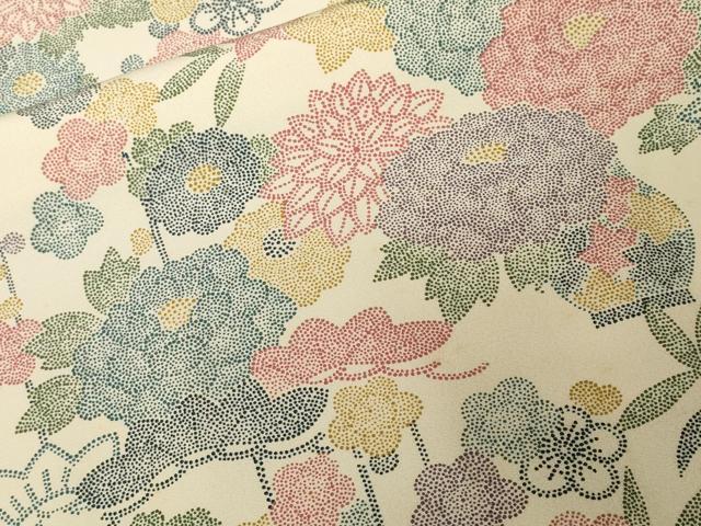 平和屋着物■上質な小紋　枝梅草花文　正絹　逸品　CABF4275ev