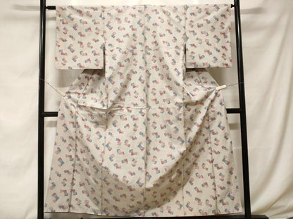 平和屋着物■上質な紬　抽象文　正絹　逸品　CABF4279ev
