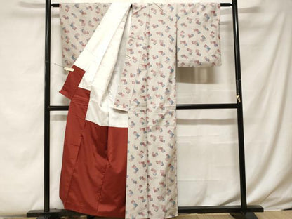 平和屋着物■上質な紬　抽象文　正絹　逸品　CABF4279ev