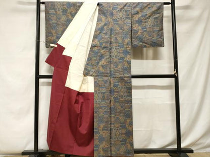 平和屋着物■本場大島紬　7マルキ　陶器吉祥文　正絹　逸品　CABF4289ev