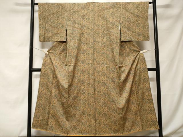 平和屋着物■上質な小紋　幾何学花文　正絹　逸品　CABF4290ev