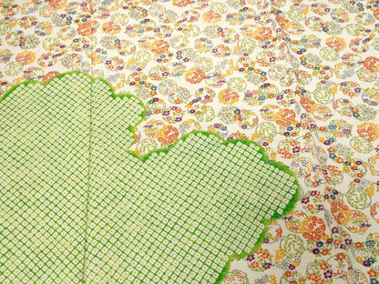 平和屋着物■訪問着　鹿の子草花丸文　正絹　逸品　CABF4292ev