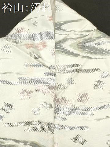 平和屋着物■上質な紬　流水舞花文　正絹　逸品　CABF4294ev