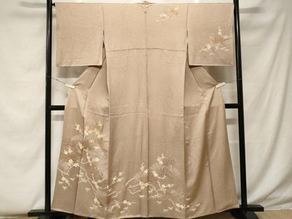 平和屋着物■訪問着 駒刺繍 枝松竹梅 金彩 正絹 逸品 CABF4295ev