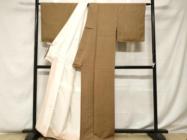 平和屋着物■江戸小紋 紗綾形文様 正絹 逸品 CABF4297ev