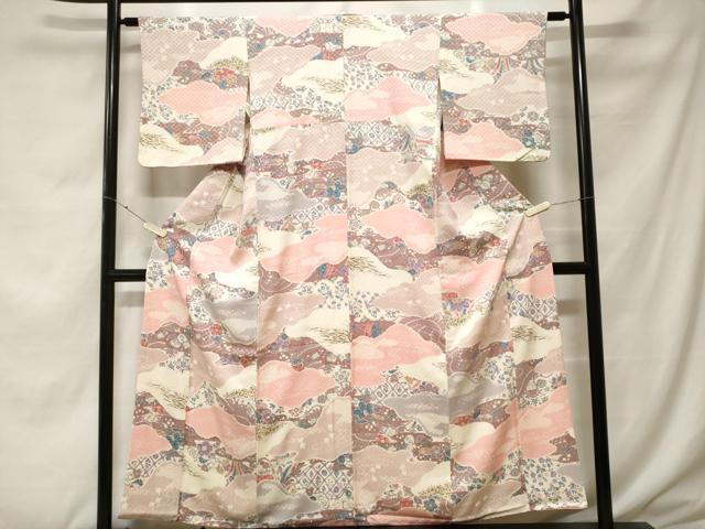 平和屋着物■上質な小紋 辻が花 暈し染め 金彩 正絹 逸品 CABF4304ev