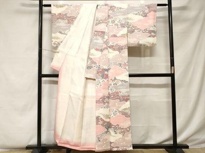 平和屋着物■上質な小紋 辻が花 暈し染め 金彩 正絹 逸品 CABF4304ev