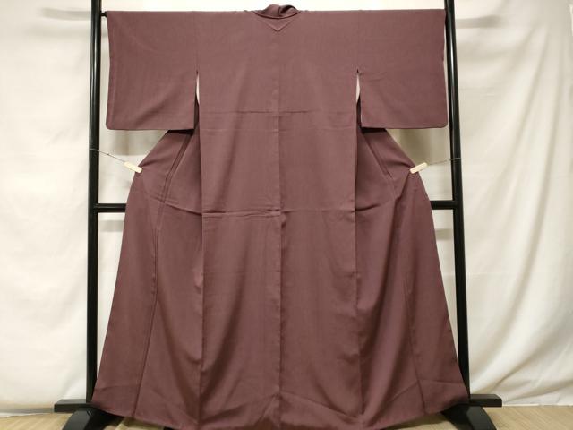 平和屋着物■上質な色無地 焦茶色 正絹 逸品 CABF4307ev