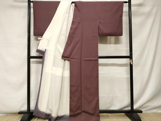 平和屋着物■上質な色無地　焦茶色　正絹　逸品　CABF4307ev 平和屋着物□上質な色無地 焦茶色 正絹 逸品 CABF4307ev